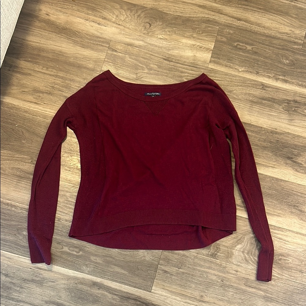 American Eagle Outfitters Deep Red Sweater